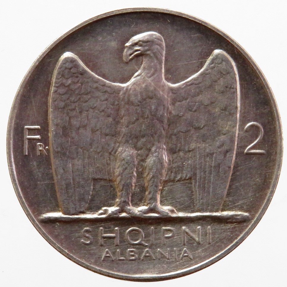 Albania 2 Franga 1937 Prova (2)