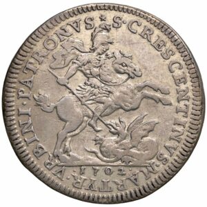 Clemente XI - Mezza Piastra 1702