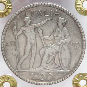 Vittorio Emanuele III - 20 Lire 1927 VI (Copia)