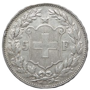 Svizzera 5 Franchi 1892
