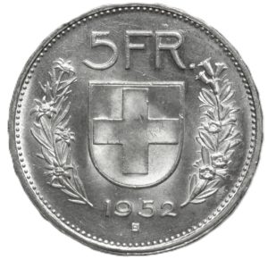 Svizzera - 5 Franchi 1952 FDC- RARO
