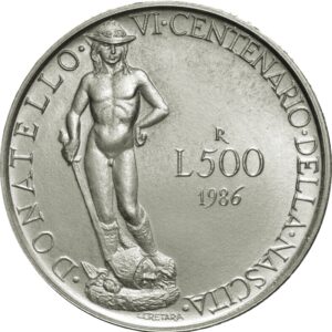 (SPOT) - 500 Lire 1986 Donatello FDC