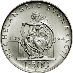 (SPOT) - 500 Lire 1975 Michelangelo FDC SENZA CONFEZIONE