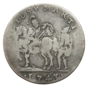 Lucca - Repubblica - Sanmartino da 15 Bolognini 1743 RRR